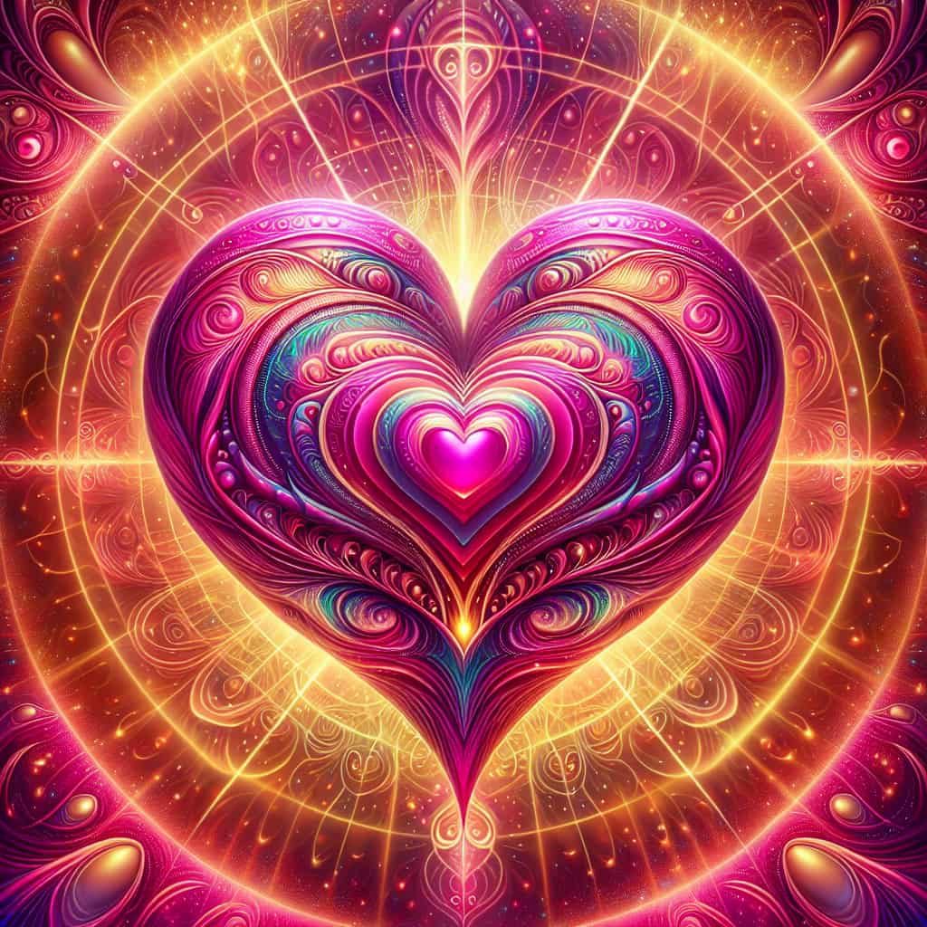 Cistrose Gekreuzte, leuchtende Herzen in lebendigen rosa und lila Farbtönen.